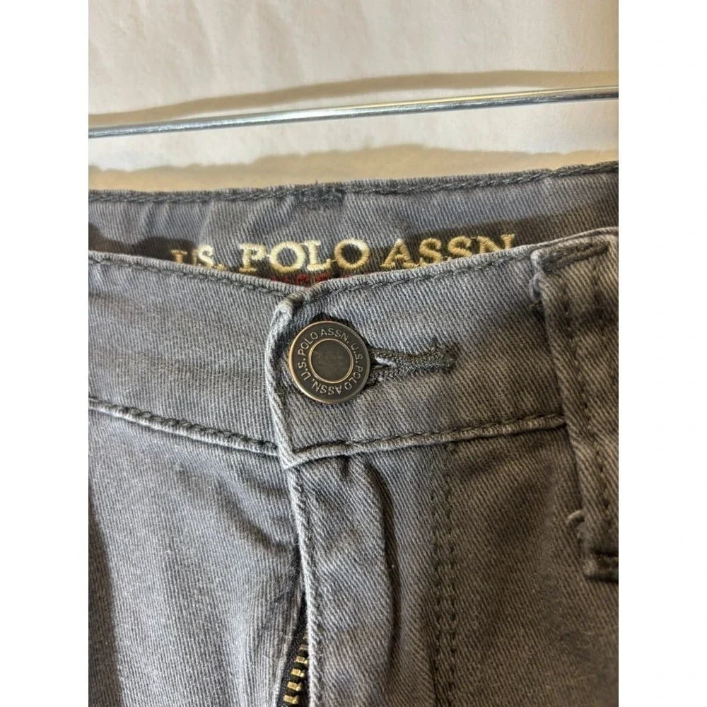 U.S. Polo Assn. Boys Jeans, Slim‎ Straight, Size 16 Grey Y37